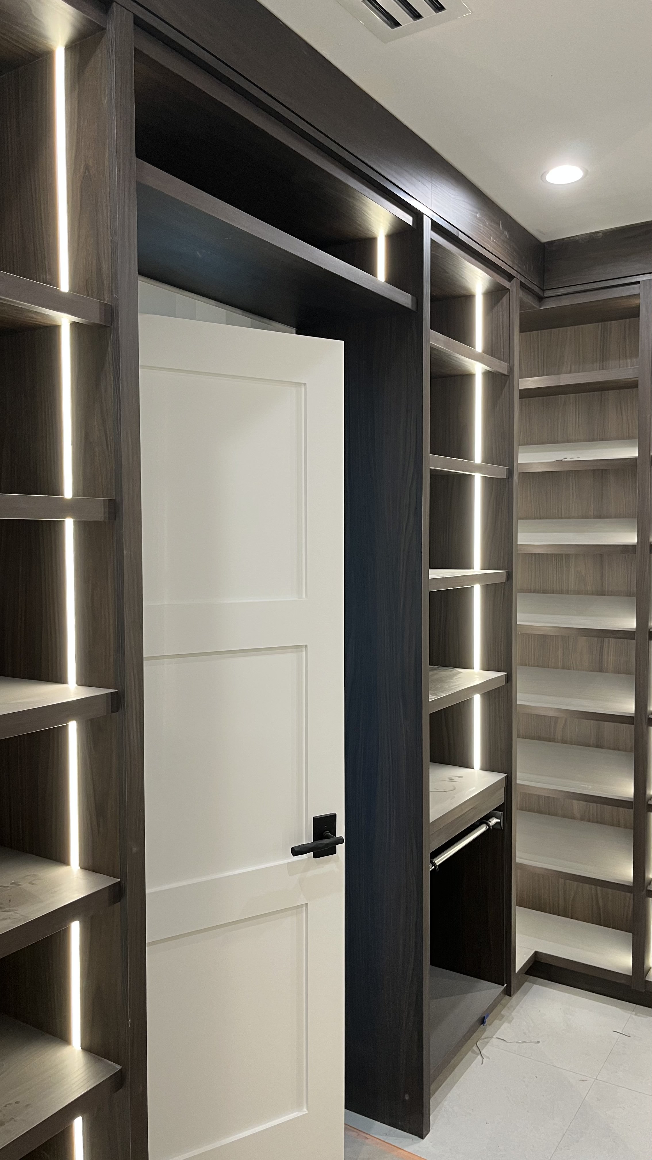 Reach-in closet